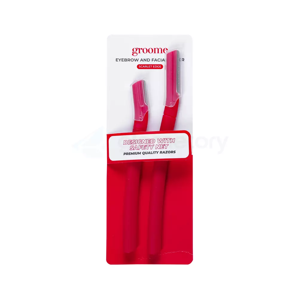 Groome Premium Eyebrow And Facial Razor- Scarlet Edge