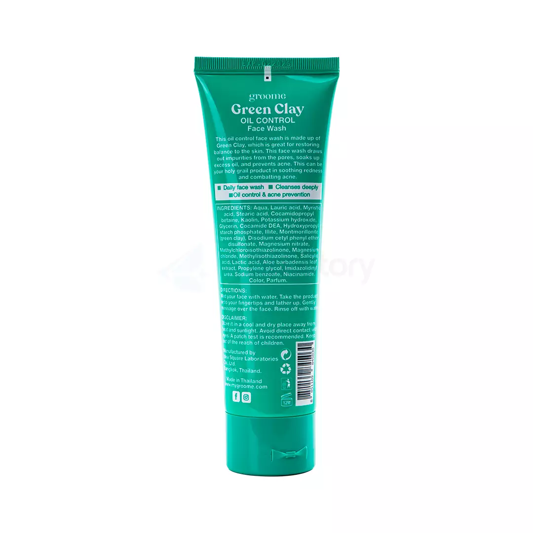 Groome Green Clay Oil Control Oily Skin Face Wash-100ml