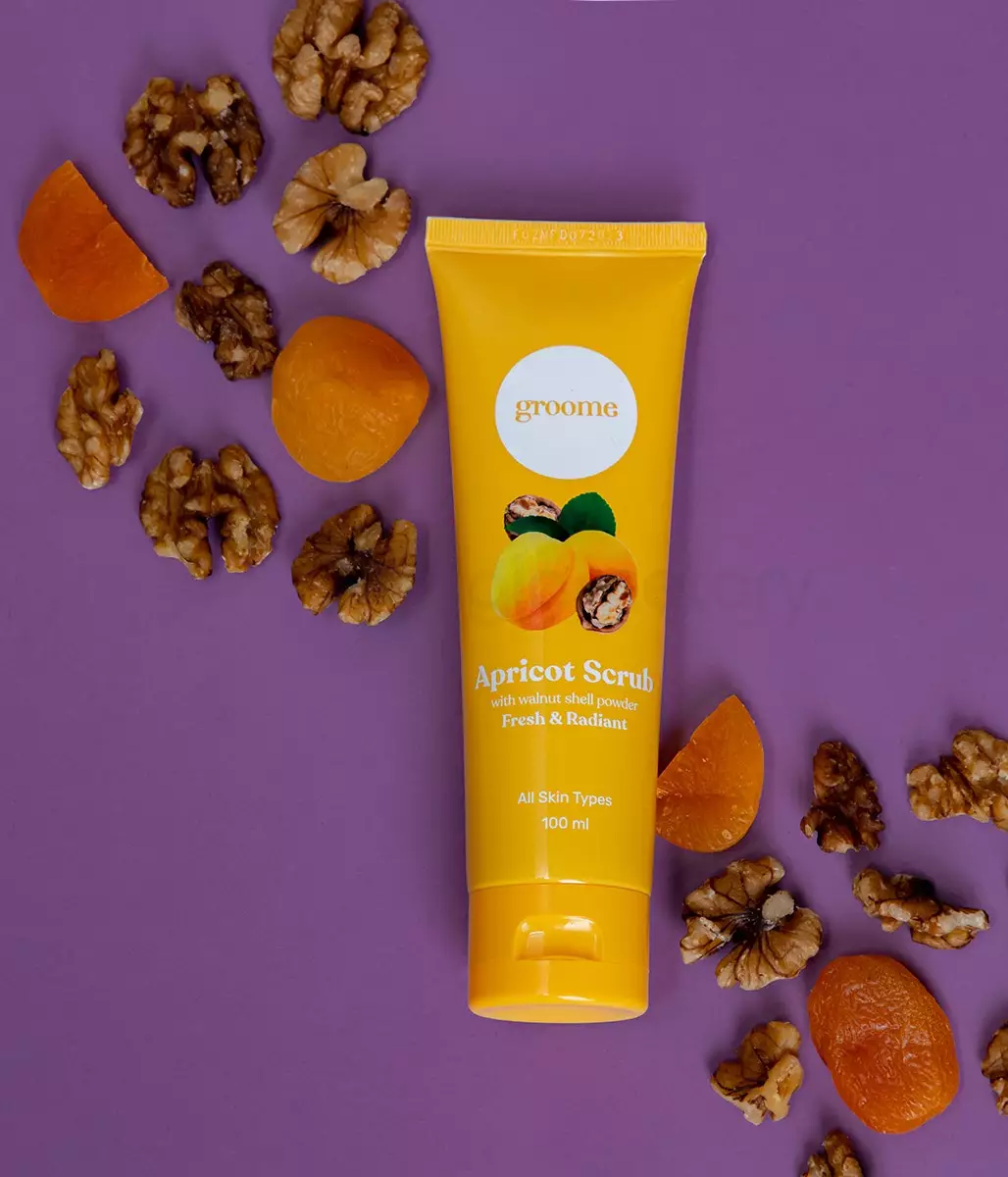 Groome Apricot Scrub Fresh & Radiant All Skin Type-100ml thumbnail 3