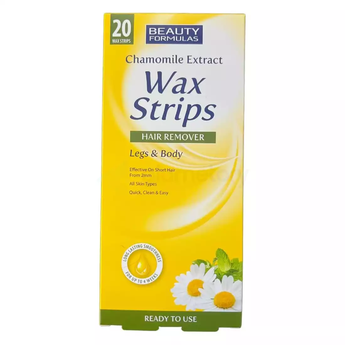Beauty Formulas Chamomile Extract Wax Strips Hair Remover-20 Wax Strips