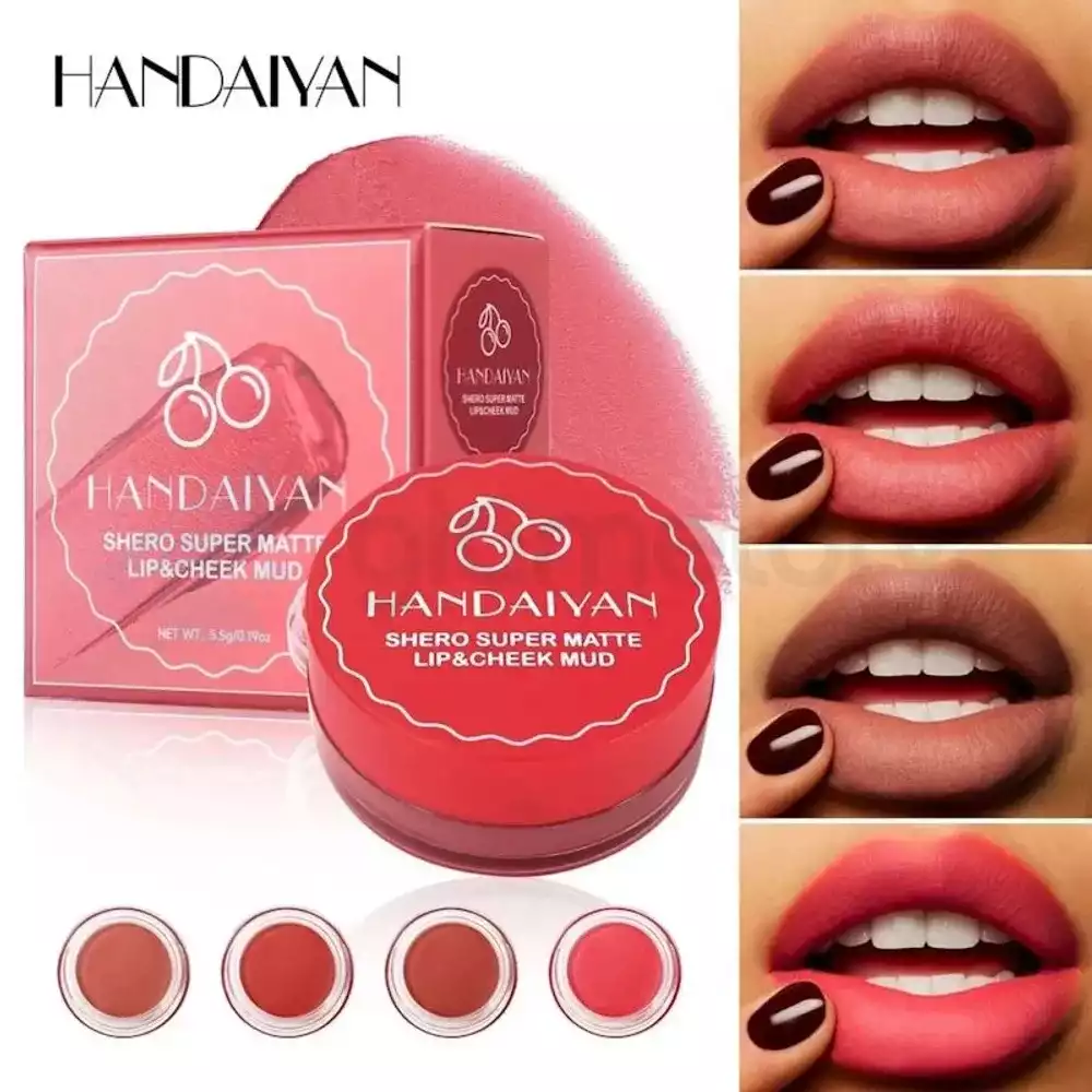 Handaiyan Shero Super Matte Lip & Cheek Mud-02 Coral Red thumbnail 3
