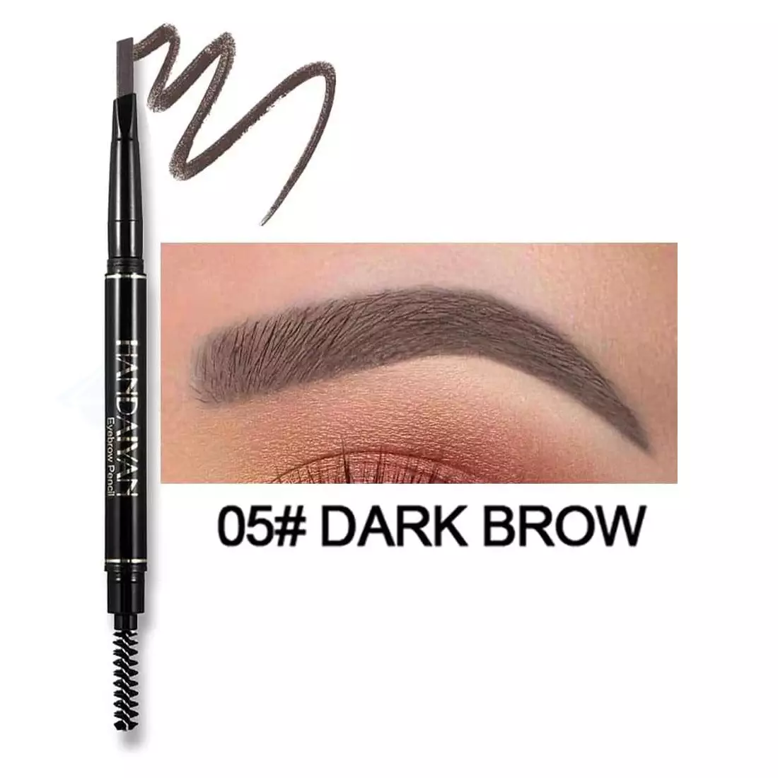 Handaiyan Natural Double Eyebrow Pen-05 Dark Brown