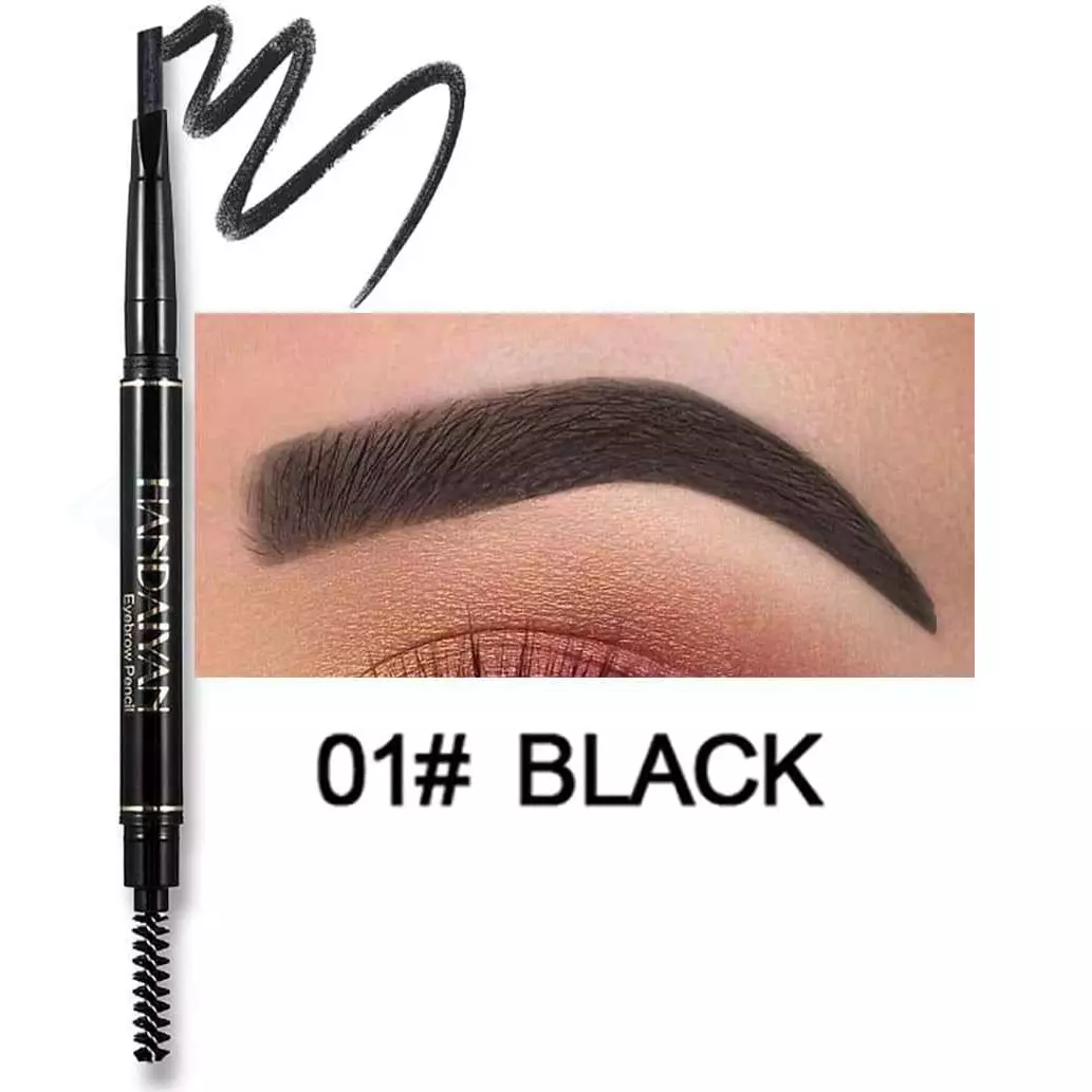 Handaiyan Natural Double Eyebrow Pen-01 Black