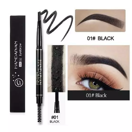 Handaiyan Natural Double Eyebrow Pen-01 Black thumbnail 3