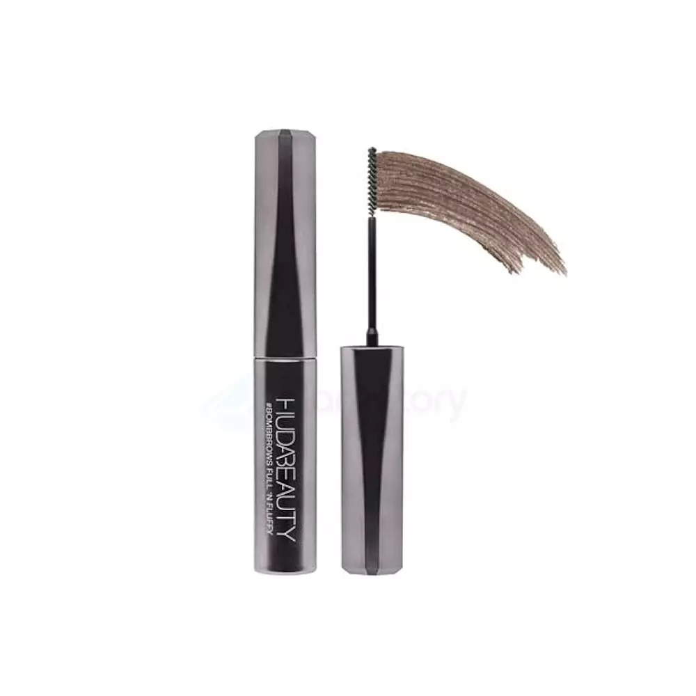 Huda Beauty Bombbrows Full'n Fluffy Fiber Gel Black Brown-7