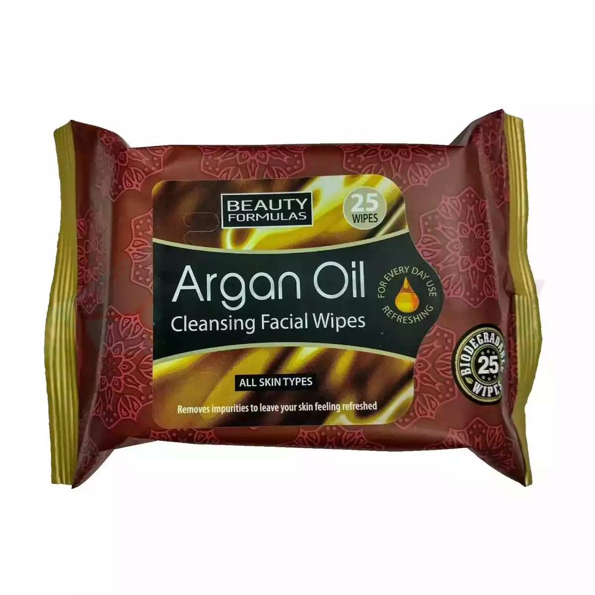 Beauty Formulas Argan Oil Cleansing Facial Wipes-25pcs