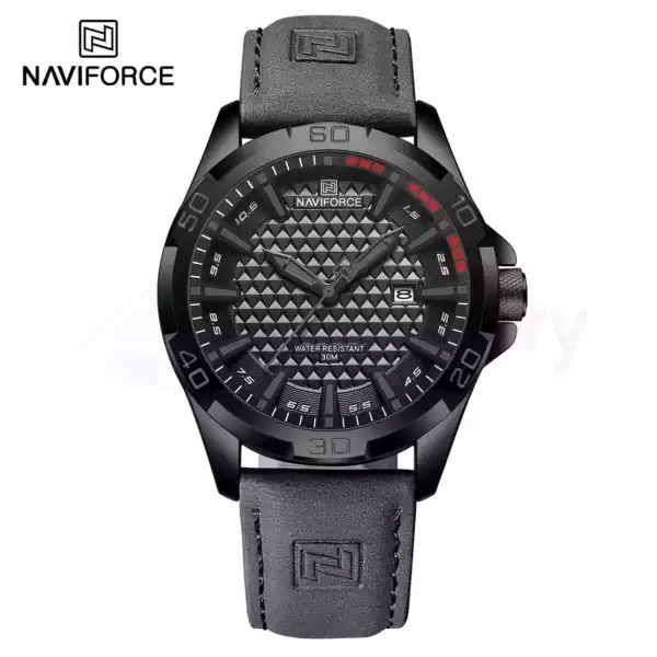 Naviforce Men's Watch with Date & Belt Strap 8023 L-Gray