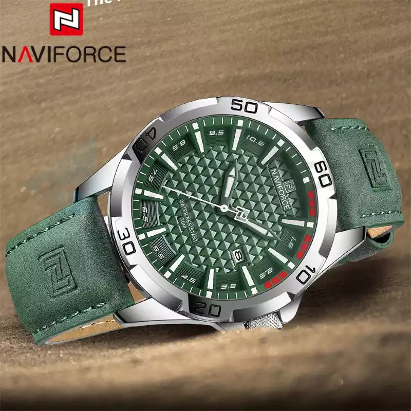 Naviforce Men's Watch with Date & Belt Strap 8023 L-Green thumbnail 4