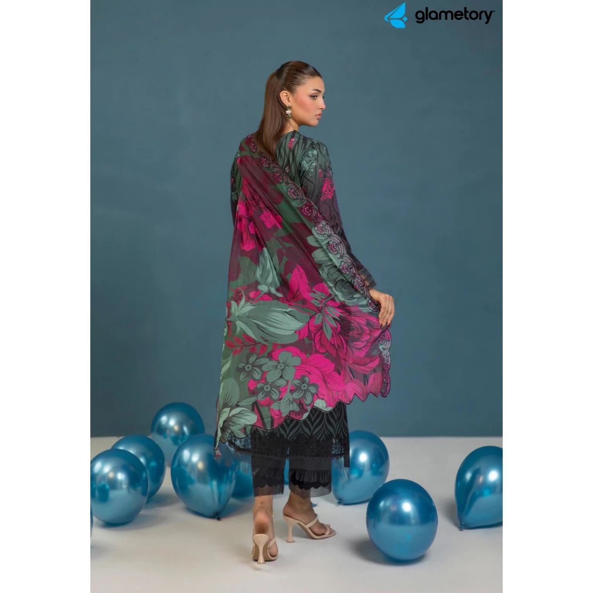 Pakistani Luxury Digital Printed Lawn with Chiffon Dupatta-25022628