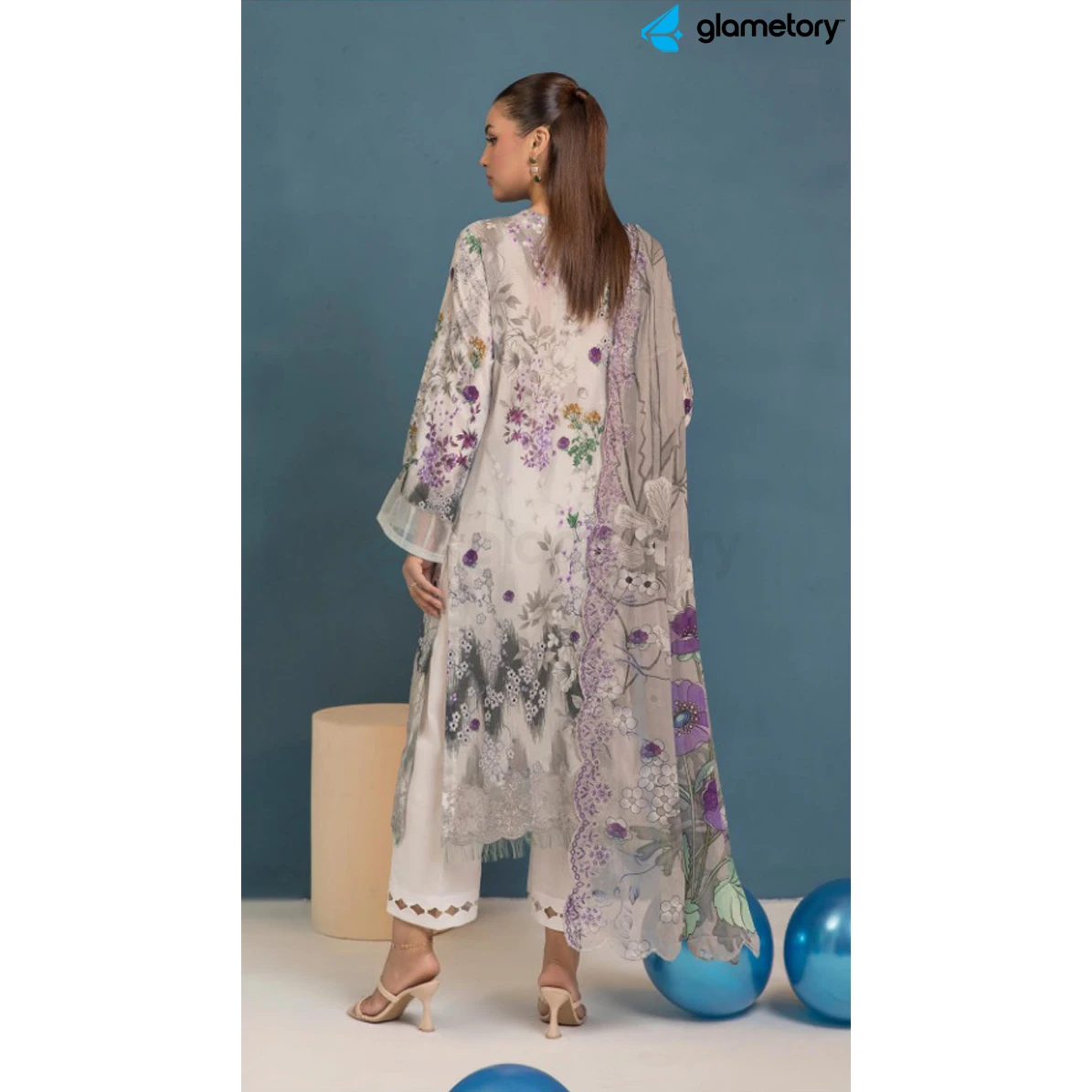 Pakistani Luxury Digital Printed Lawn with Chiffon Dupatta-25022629 thumbnail 3