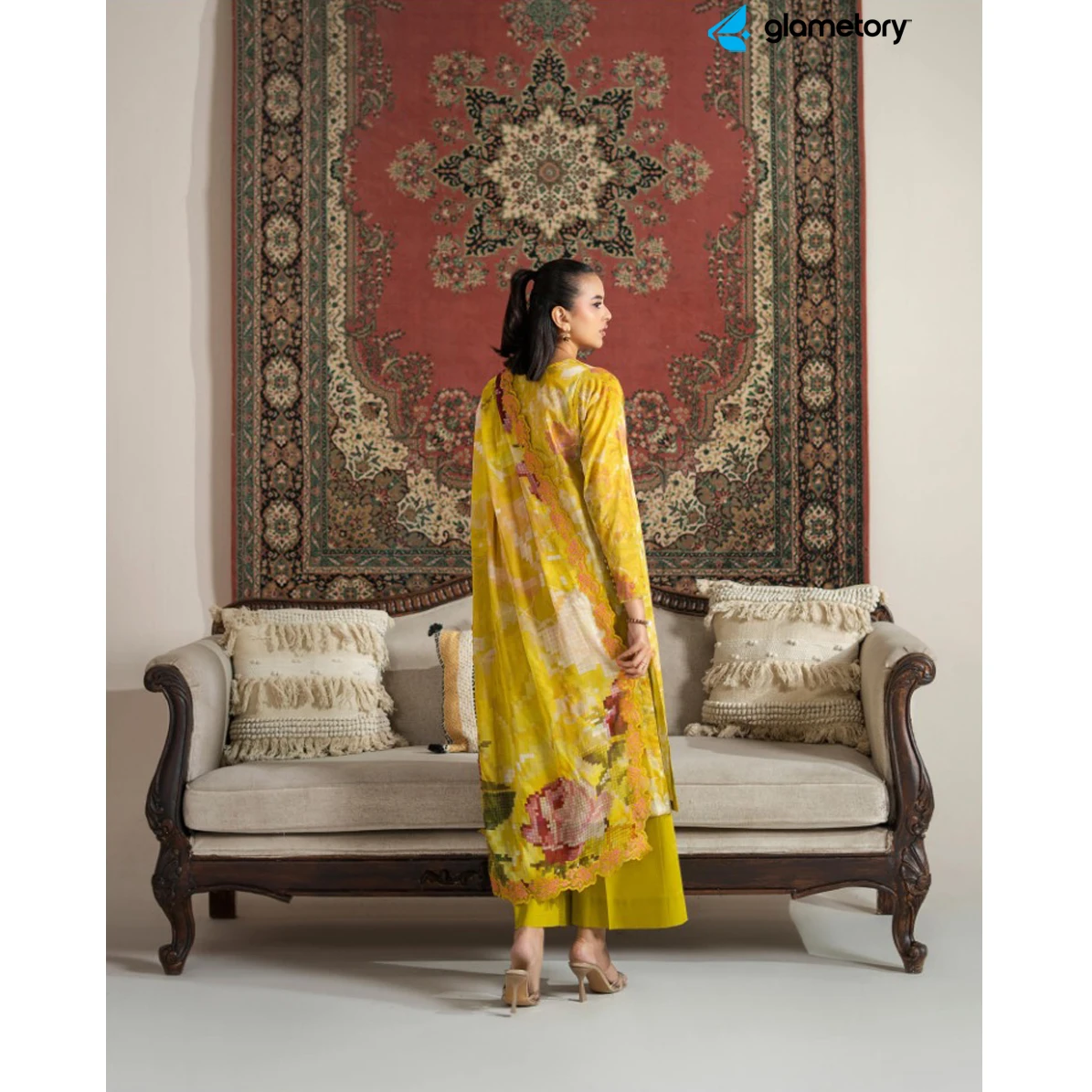 Pakistani Luxury Digital Printed Lawn with Chiffon Dupatta-25022640