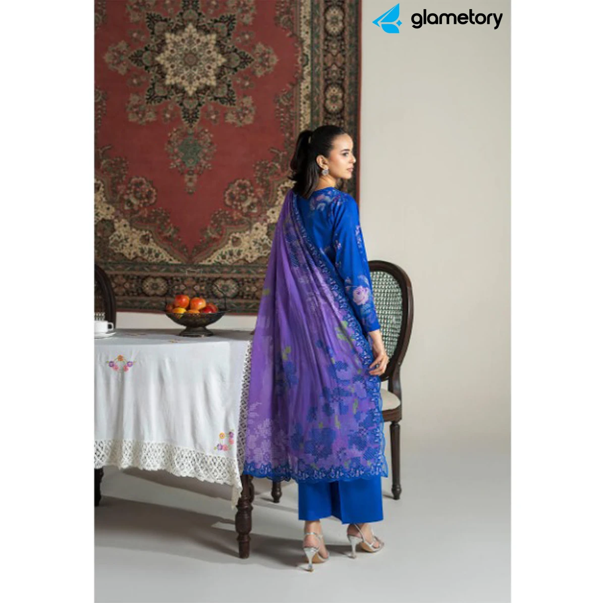 Pakistani Luxury Digital Printed Lawn with Chiffon Dupatta-25022645
