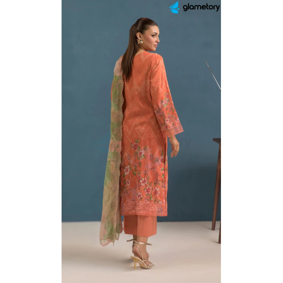 Pakistani Luxury Digital Printed Lawn with Chiffon Dupatta-25022632 thumbnail 3
