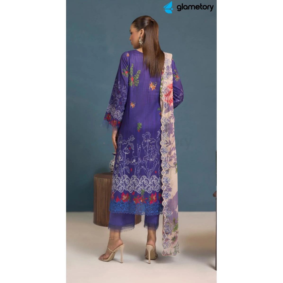 Pakistani Luxury Digital Printed Lawn with Chiffon Dupatta-25022633
