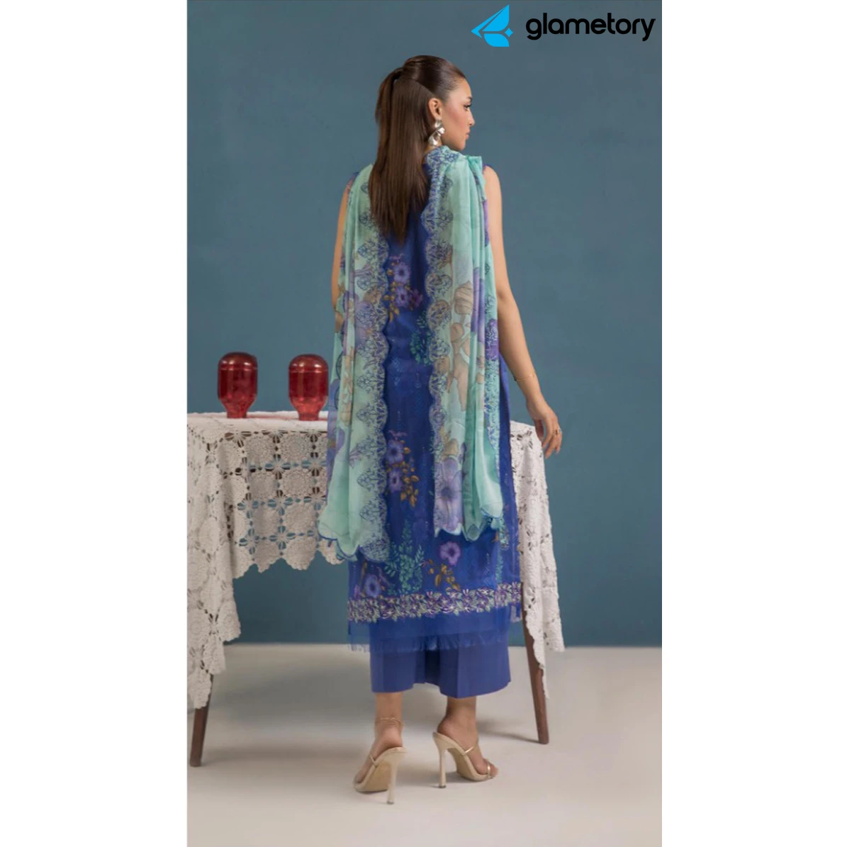 Pakistani Luxury Digital Printed Lawn with Chiffon Dupatta-25022635 thumbnail 3