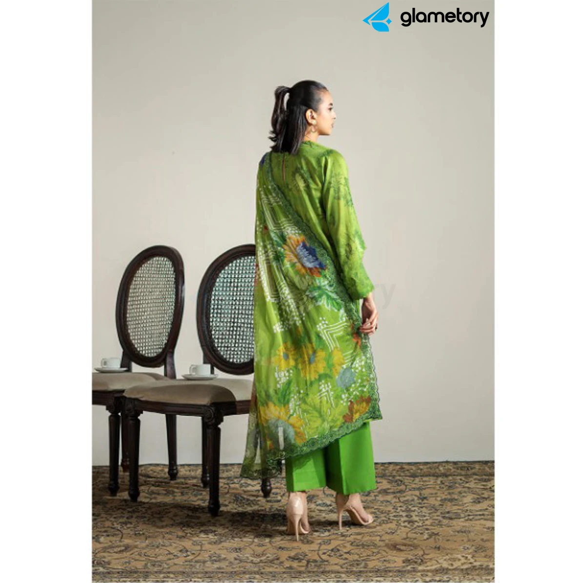 Pakistani Luxury Digital Printed Lawn with Chiffon Dupatta-25022648
