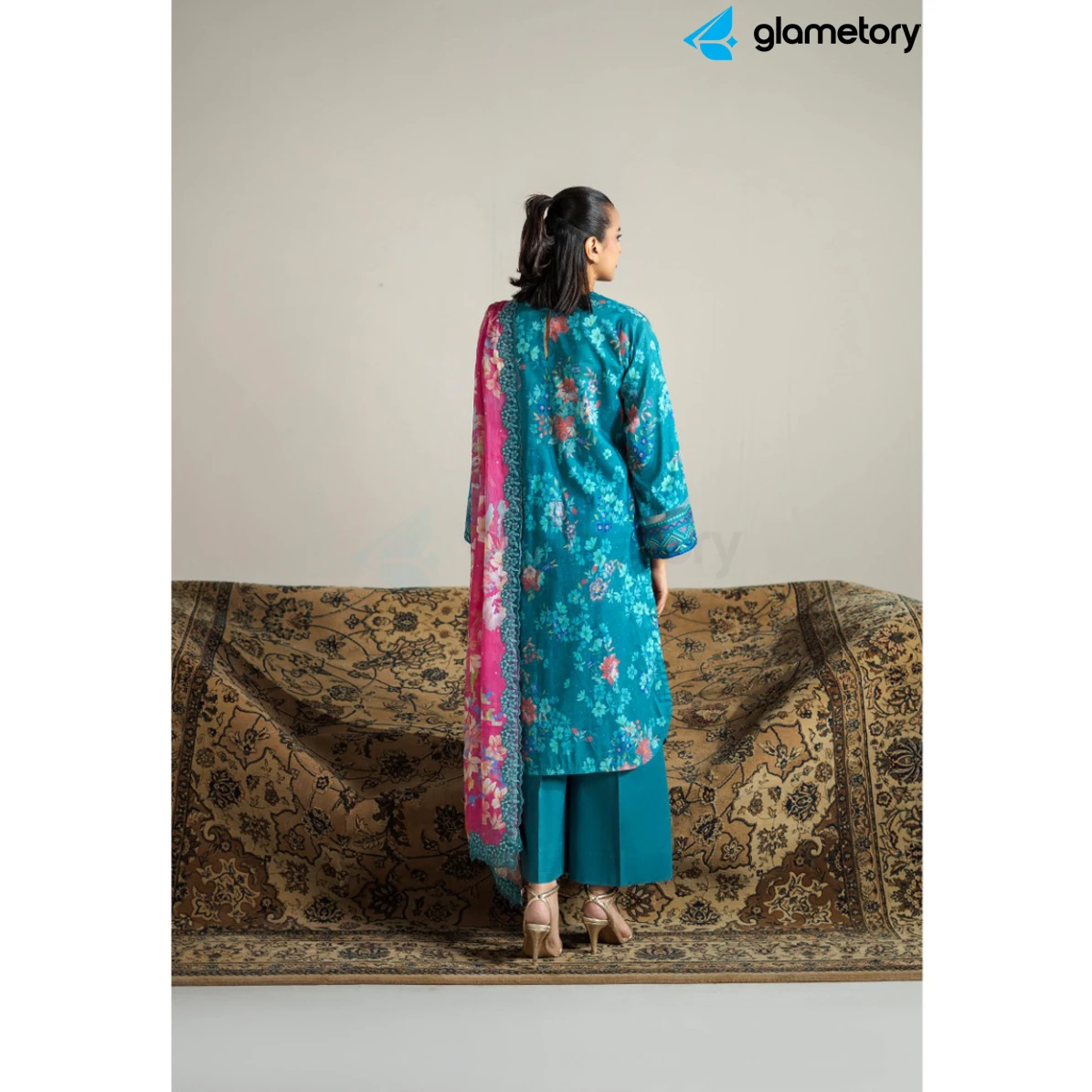 Pakistani Luxury Digital Printed Lawn with Chiffon Dupatta-25022650