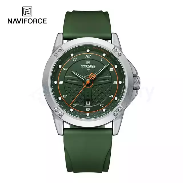 Naviforce Luxury Men's Watch with Belt Strap 8031-Green