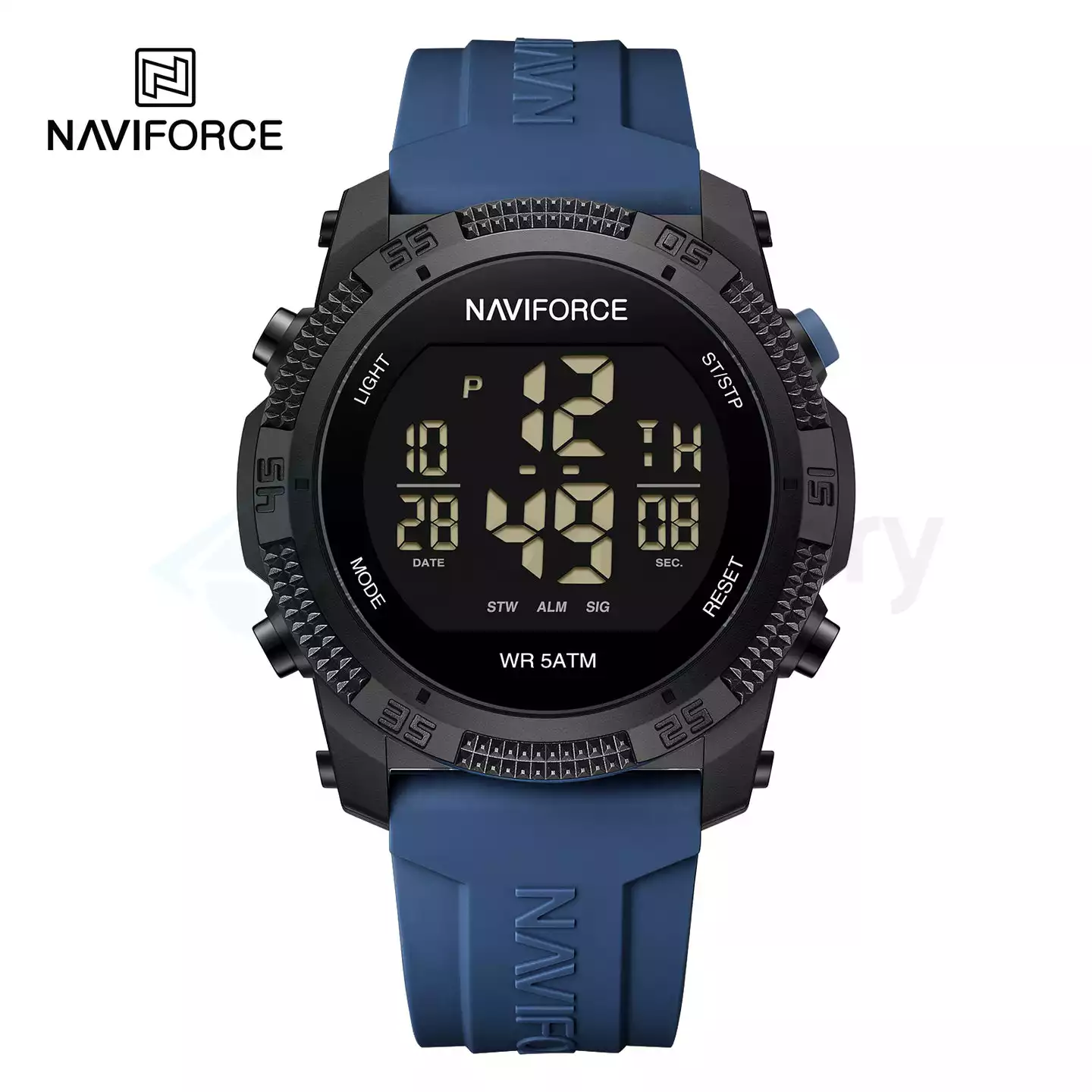 Naviforce Men's Watch With Date & Belt Strap 7104-Blue