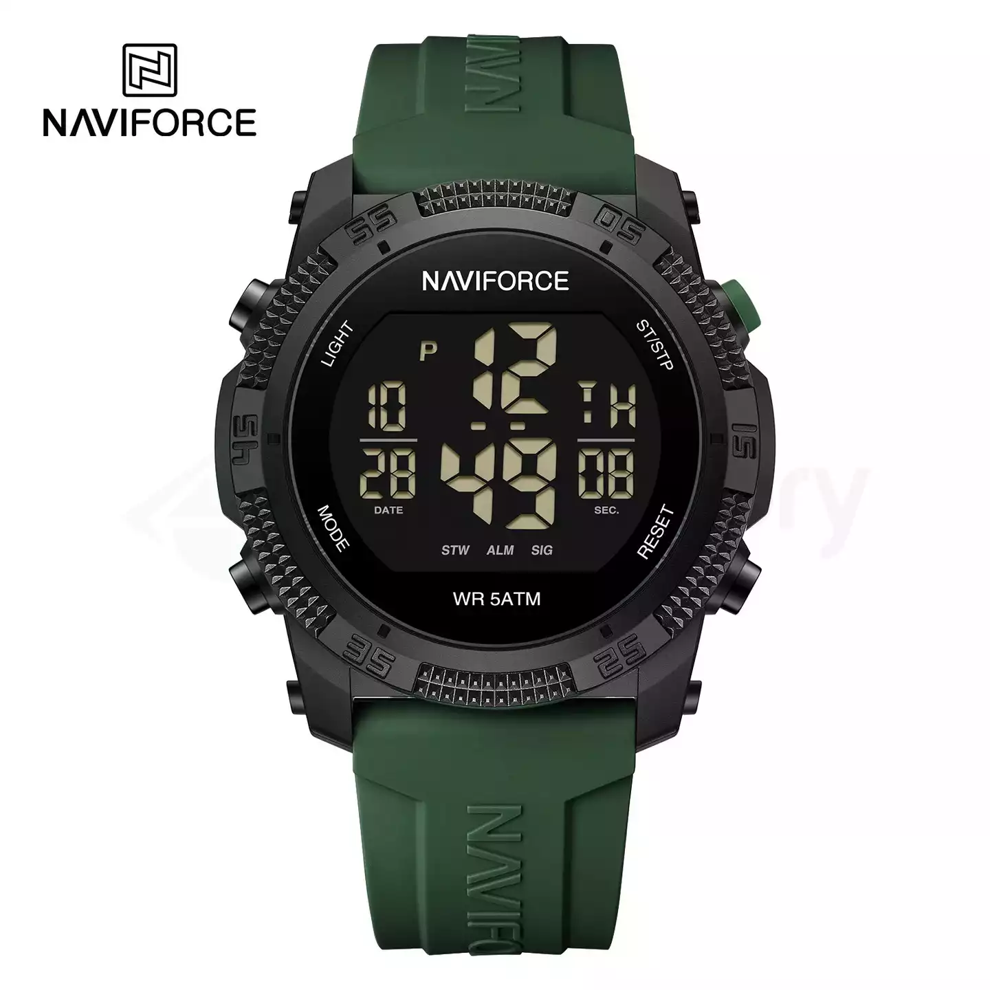 Naviforce Men's Watch With Date & Belt Strap 7104-Green
