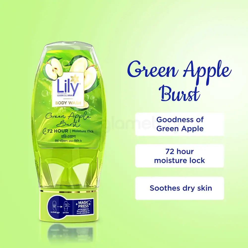 Lily Green Apple Burst Body Wash-250ml thumbnail 4