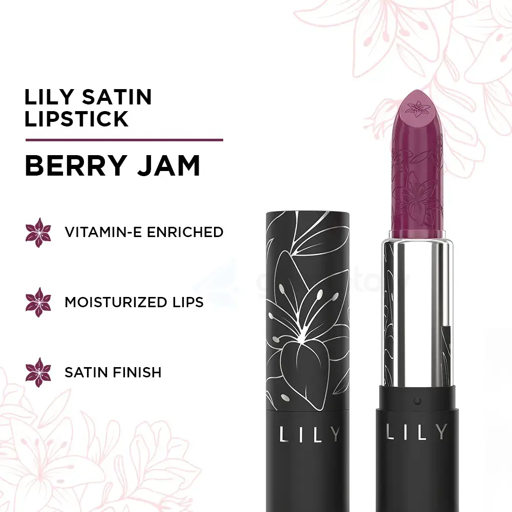 Lily Satin Lipstick 003-Berry Jam thumbnail 3