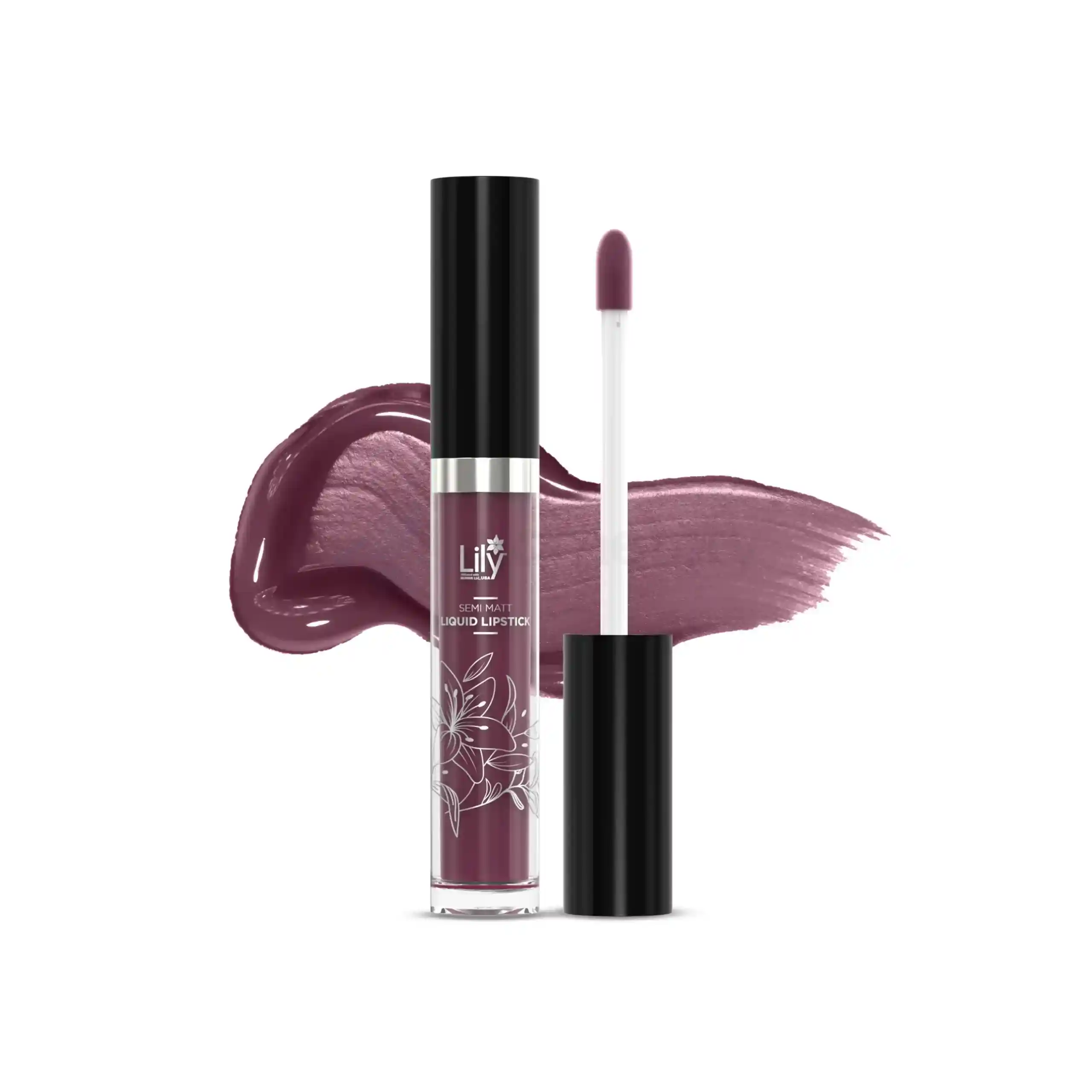 Lily Semi Matt Liquid Lipstick 108-Plum