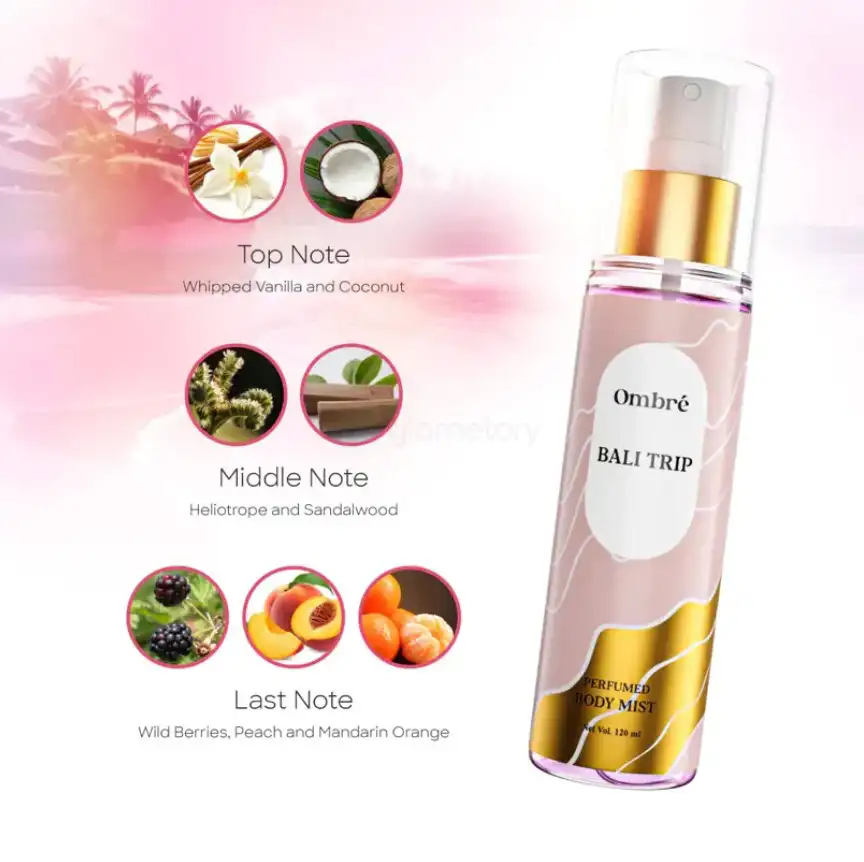 Ombre Perfumed Body Mist Bali Trip for Women-120ml thumbnail 4