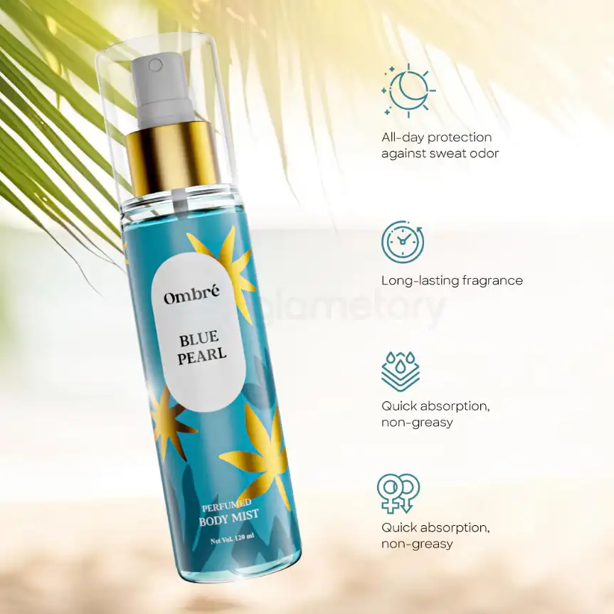 Ombre Perfumed Body Mist Blue Pearl for Women-120ml thumbnail 4