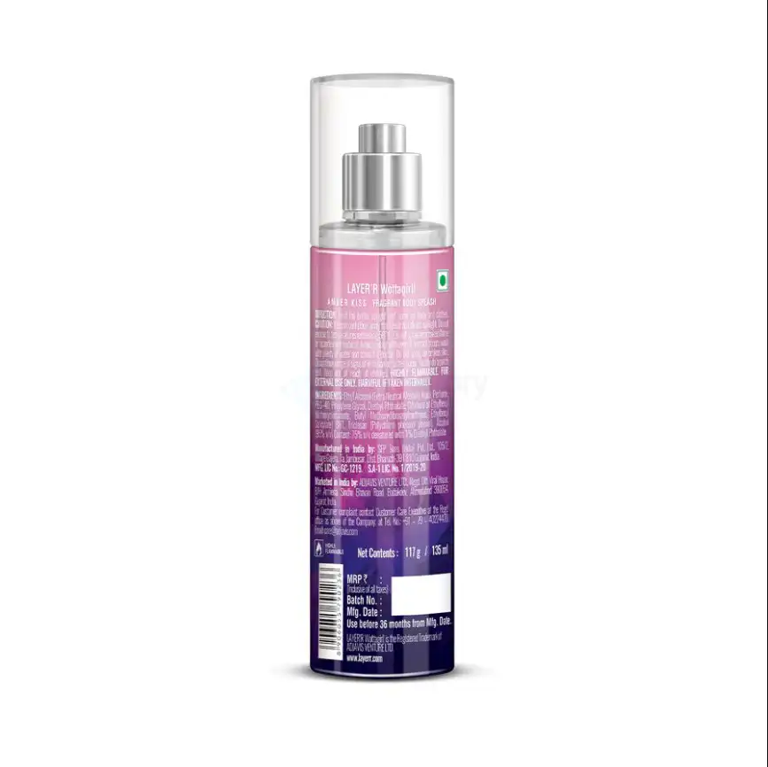 Layer'r Wottagirl Amber Kiss Fragrant Body Splash-135ml