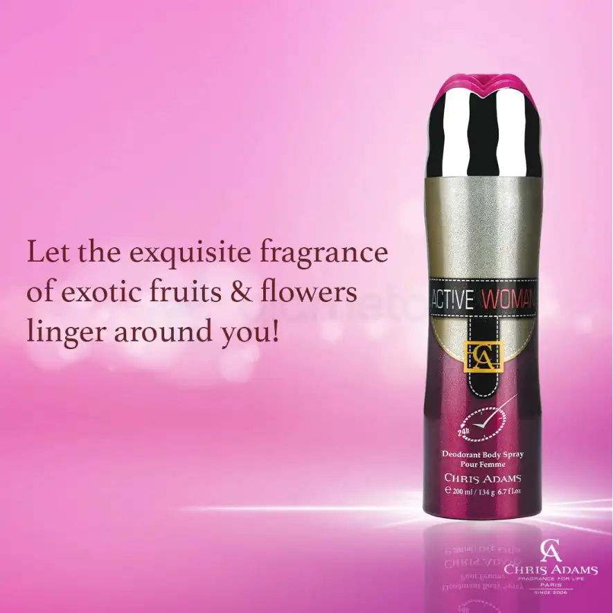 Chris Adams Active Woman Deodorant Body Spray-200ml