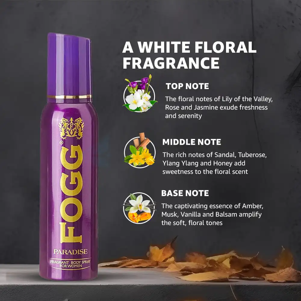 Fogg Paradise Fragrant Body Spray for Women-120ml thumbnail 3