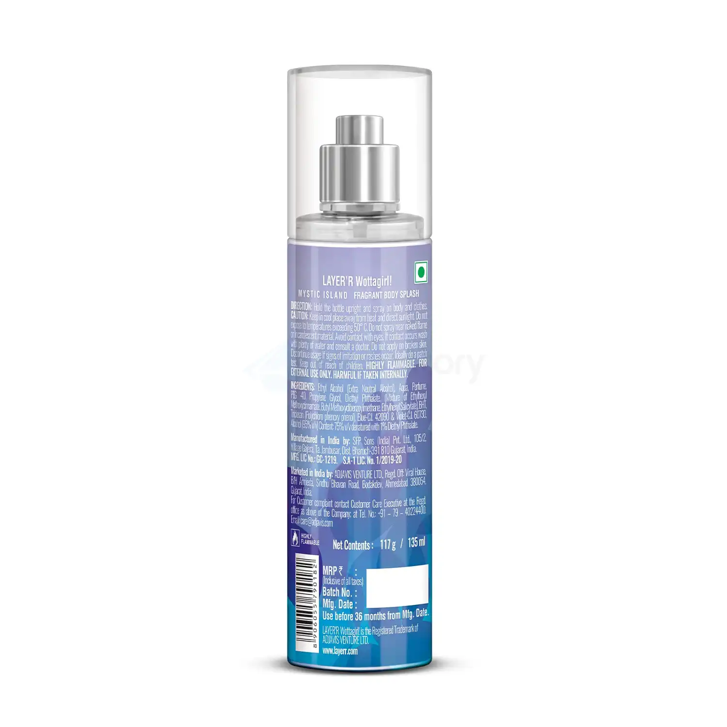 Layer'r Wottagirl Mystic Island Body Spray-135ml