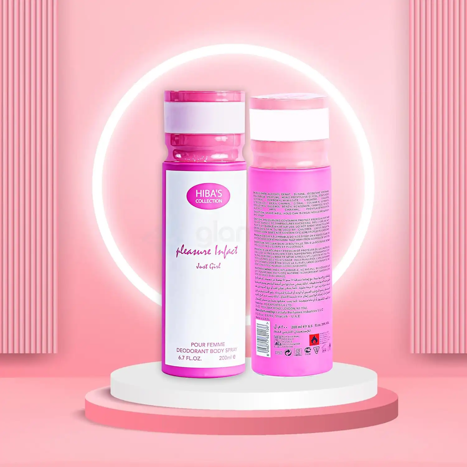 Hiba's Collection Pleasure Infact Just Girl Deodorant Body Spray for Women-200ml