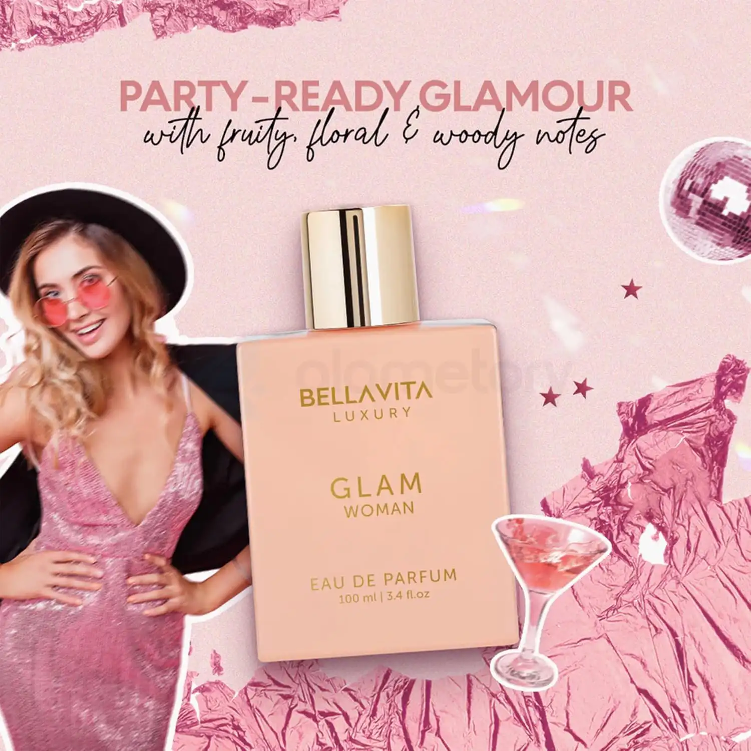 Bella Vita Luxury Glam Woman Eau De Parfum-100ml thumbnail 4