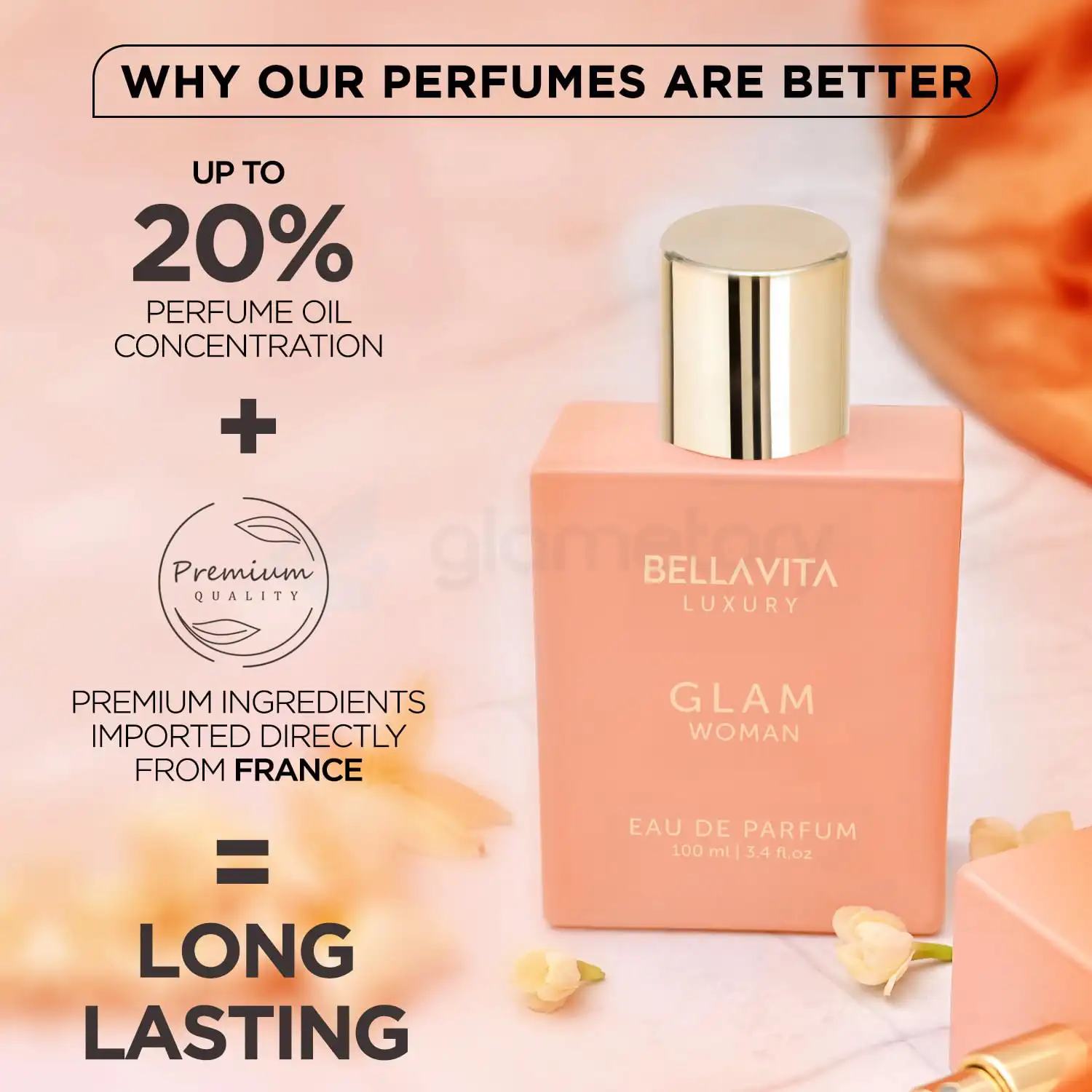 Bella Vita Luxury Glam Woman Eau De Parfum-100ml thumbnail 5