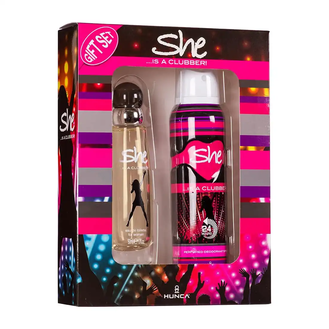 She Is A Clubber Perfume-50ml & Body Spray-150ml Gift Set