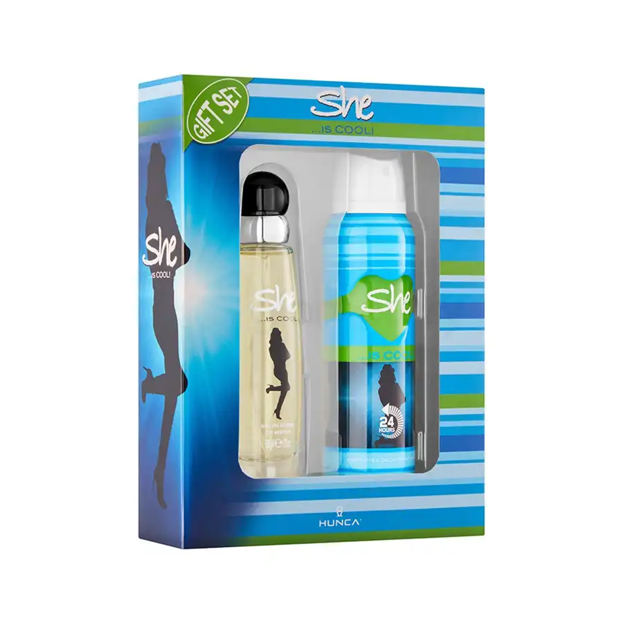 She Is Cool Perfume-50ml & Body Spray-150ml Gift Set