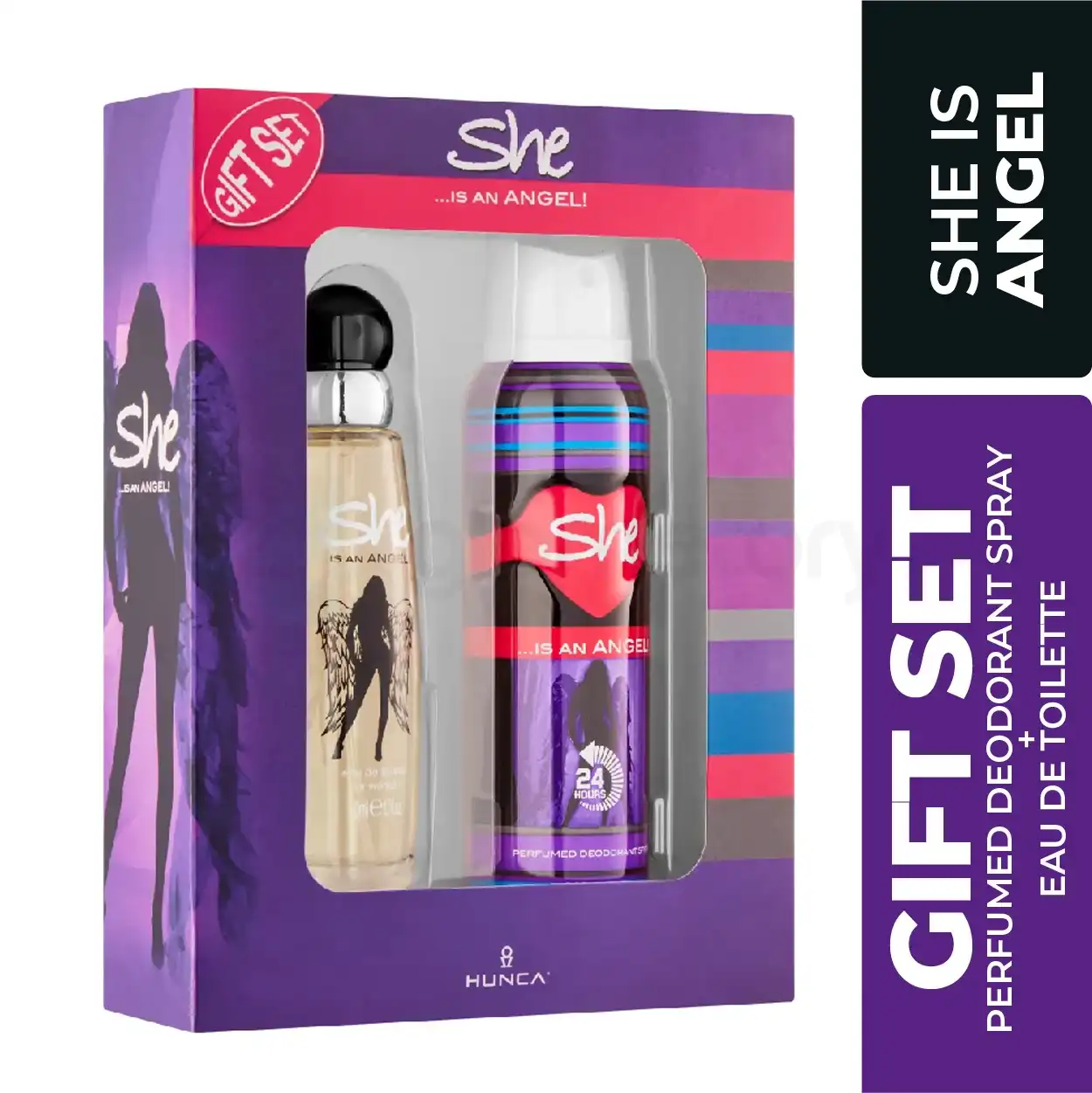 She Is An Angel Perfume-50ml & Body Spray-150ml Gift Set