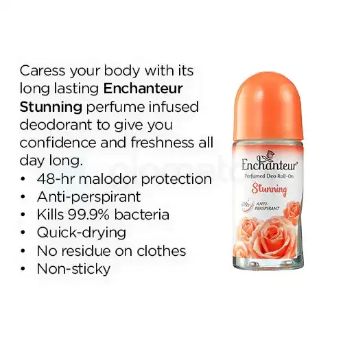 Enchanteur Perfumed Deo Roll-on Stunning-50ml thumbnail 4