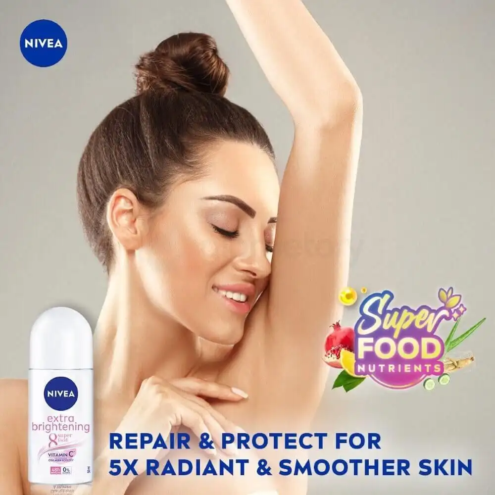 Nivea Brightening Powder Vitamin C Kaolin Roll On-50ml thumbnail 4