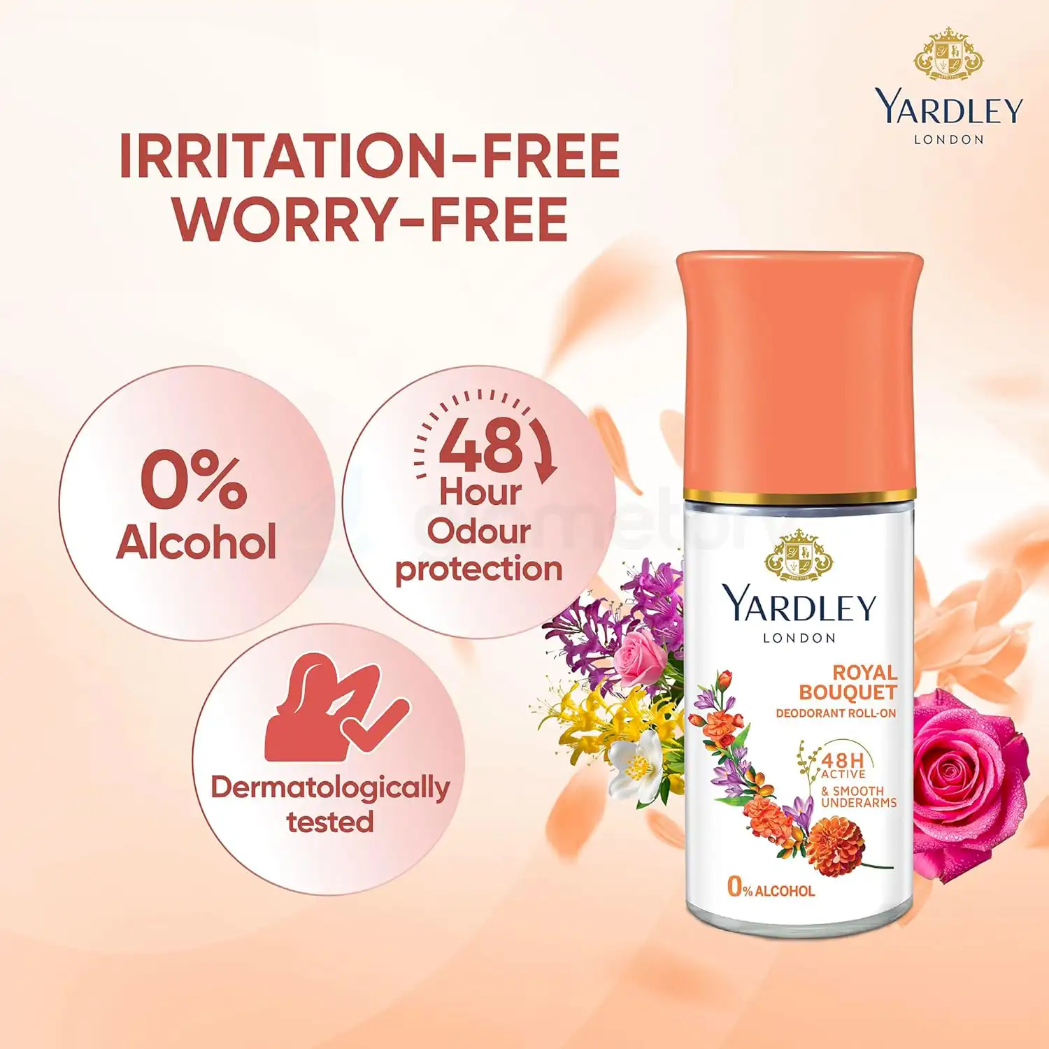 Yardley London Royal Bouquet Anti-Perspirant Roll On-50ml thumbnail 6