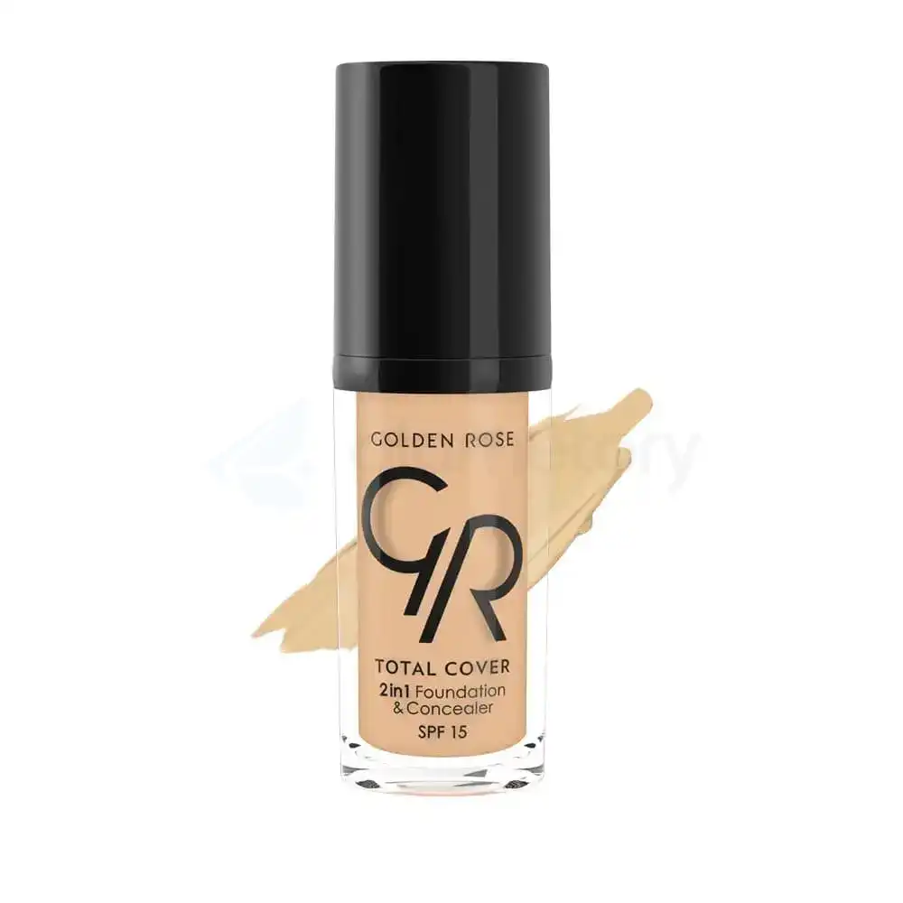 Golden Rose Total Cover 2 in 1 Foundation & Concealer-30ml