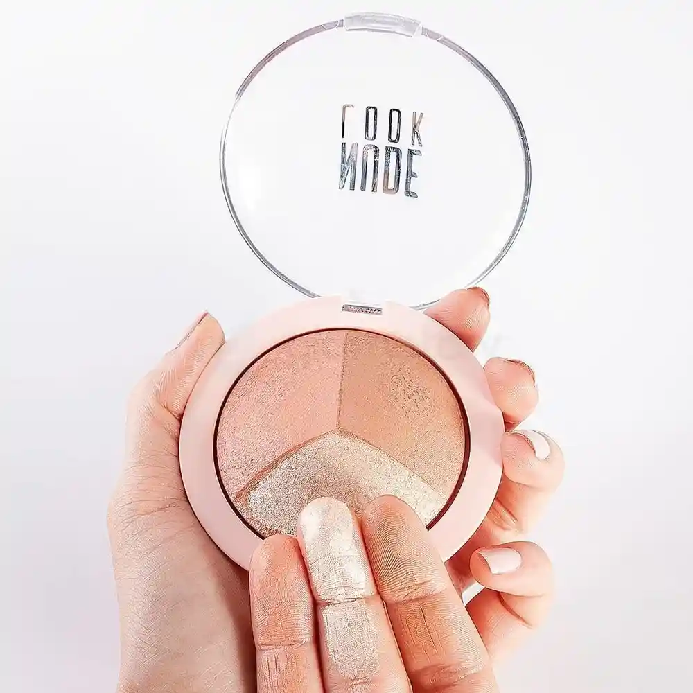 Golden Rose Nude Look Baked Trio Face Powder-9.5g thumbnail 5