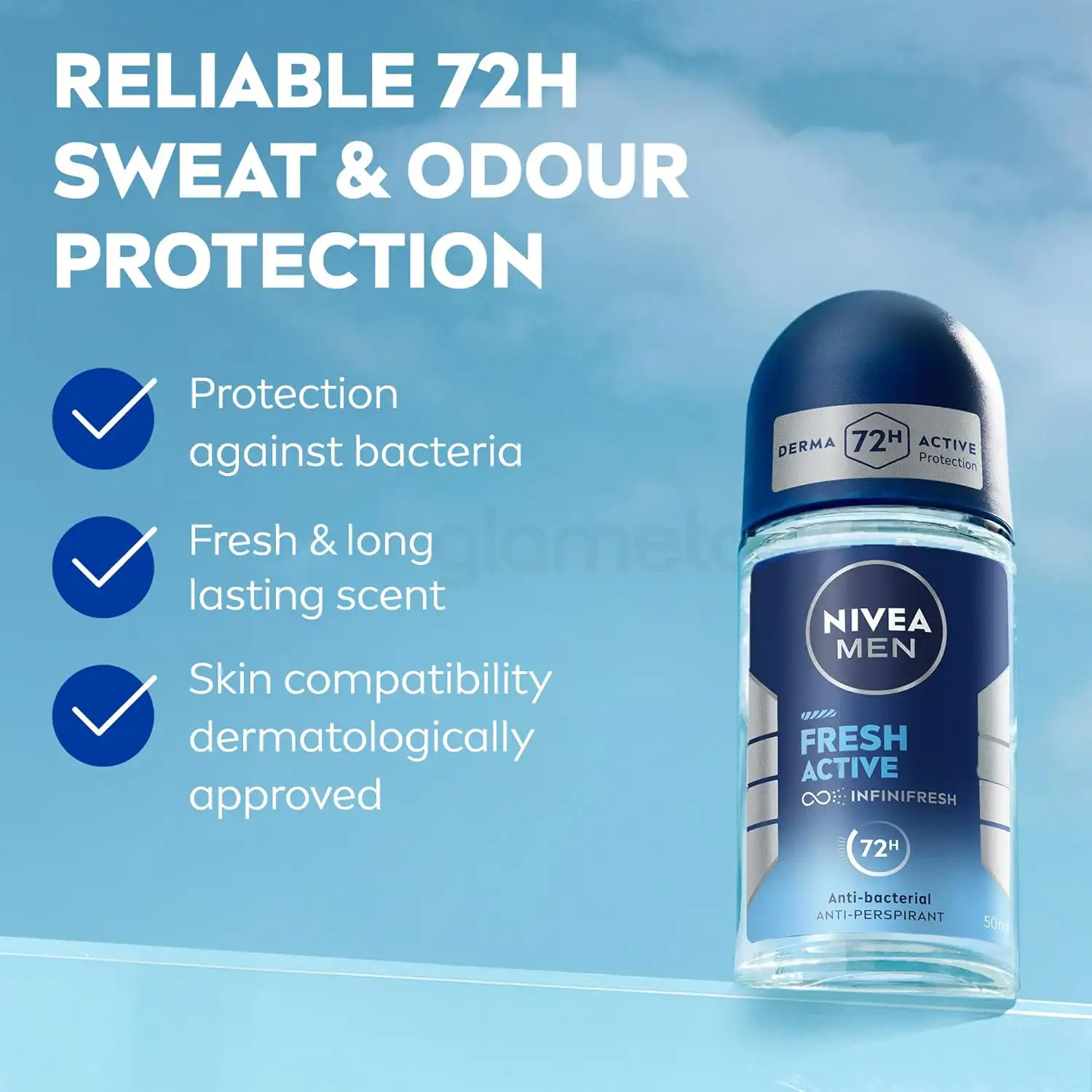 NIVEA MEN Fresh Active Anti Perspirant Roll On-50ml thumbnail 4