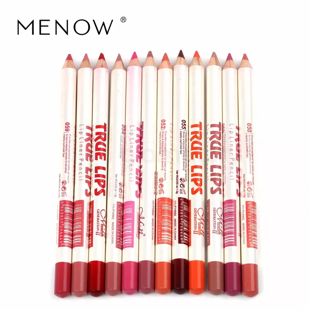 Menow True Lips Lip Liner Pencil 12pcs Set