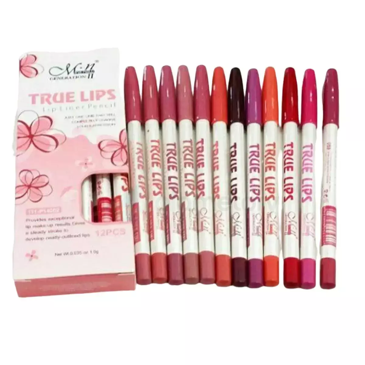 Menow True Lips Lip Liner Pencil 12pcs Set