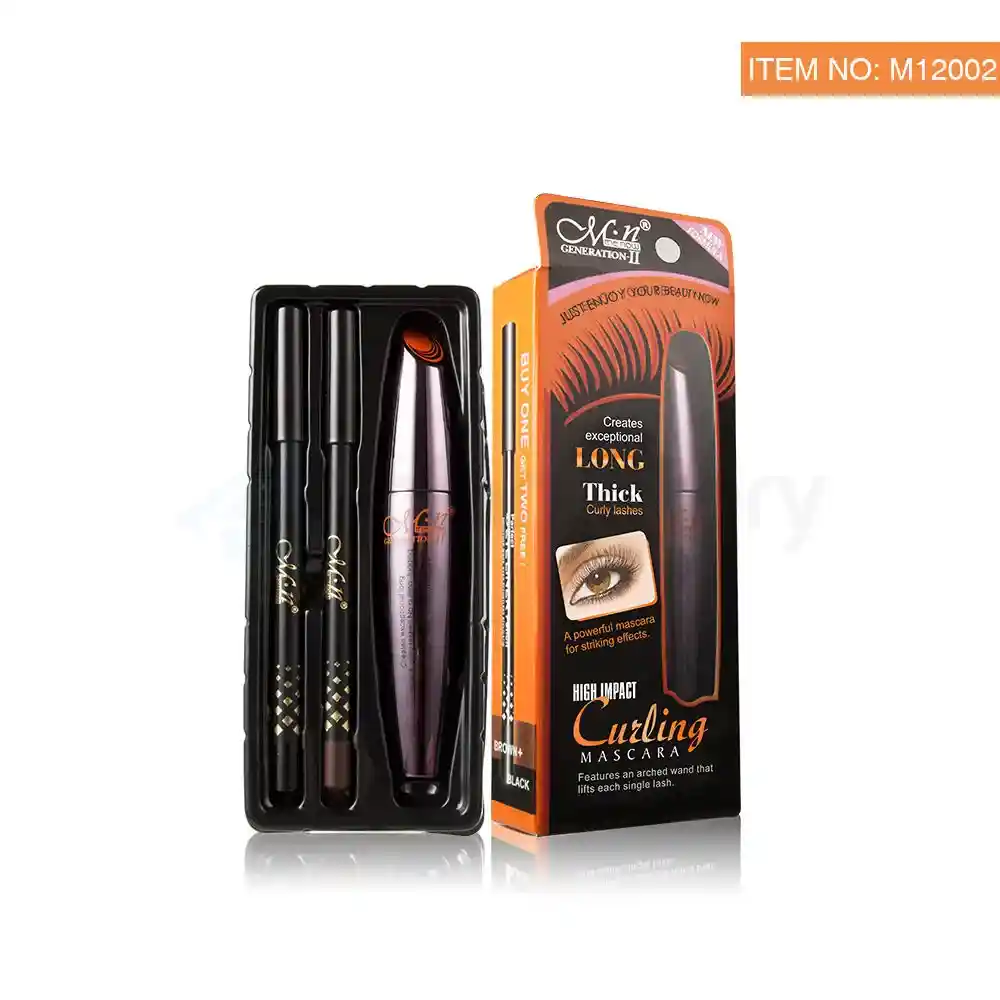 Menow High Impact Curling Mascara with Eyeliner Pencil 2pcs thumbnail 3