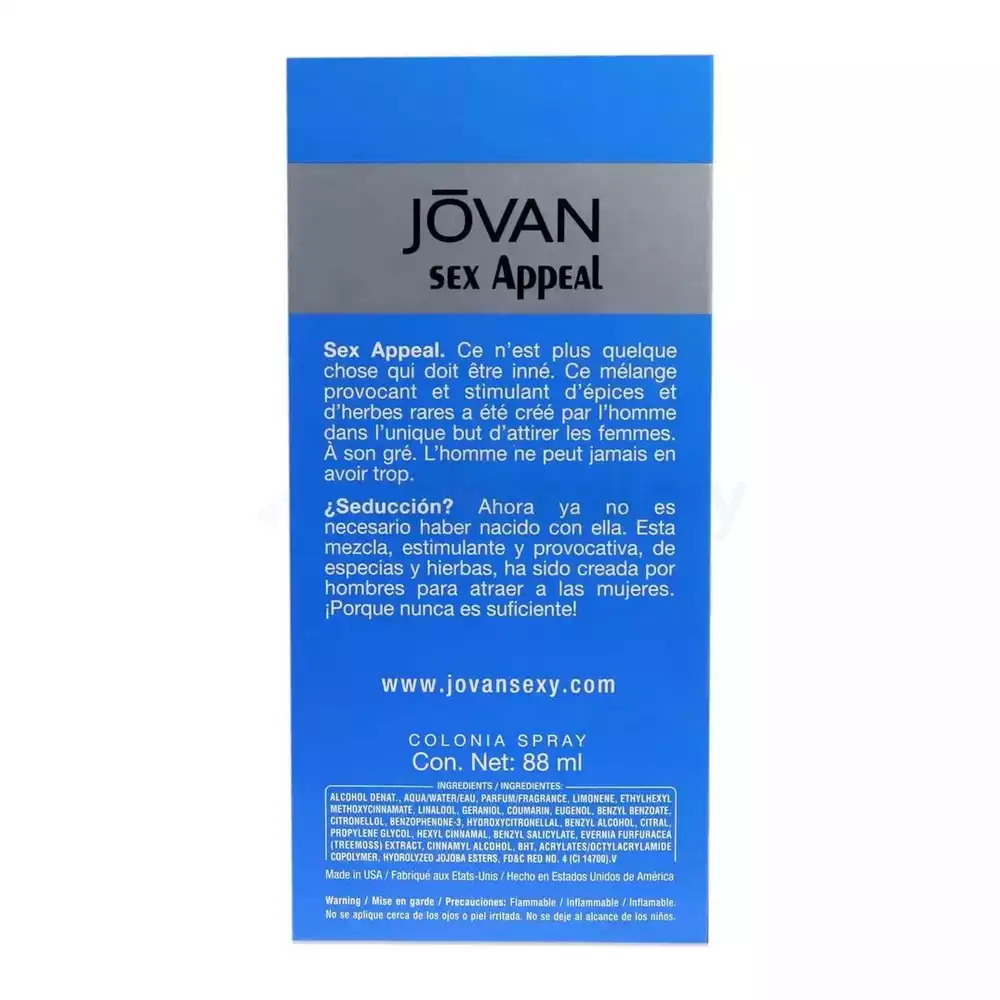 Jovan Sex Appeal For Men Cologne Spray-88ml thumbnail 4