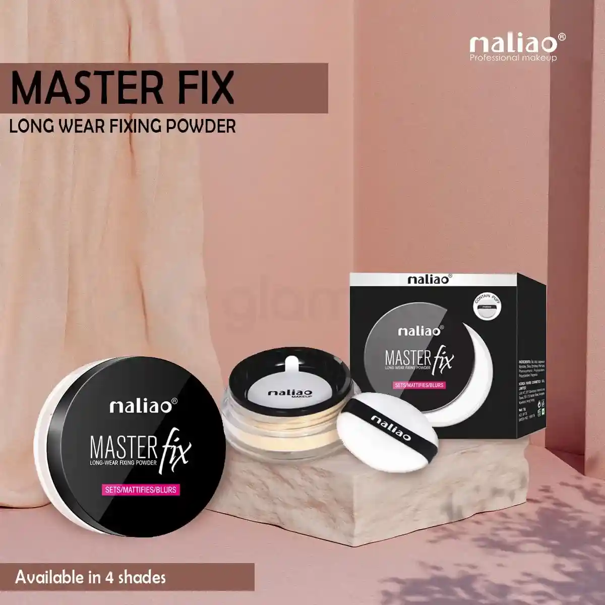 Maliao Master Fix Long Wear Fixing Powder Shade 02-15g thumbnail 4